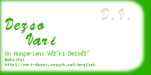dezso vari business card